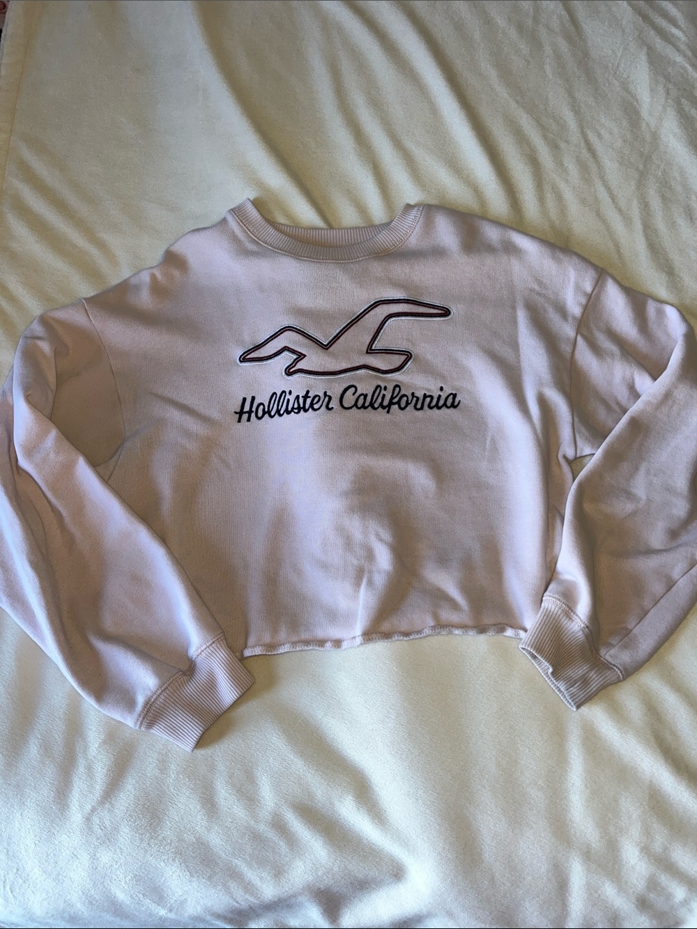 Hollister Y2K Cropped Crewneck Sweater